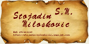 Stojadin Milošković vizit kartica